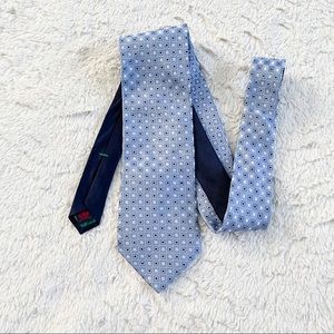 Tommy Hilfiger Blue White 100% Silk Men’s Necktie